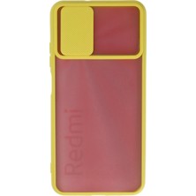 isiltikidsmoda Newface Xiaomi Redmi 9t Kılıf Palm Buzlu Kamera Sürgülü Silikon - Sarı