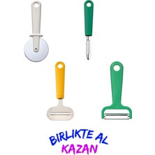 Feyza Design Çok Fonksiyonlu Mutfak Aleti Seti: Pizza, Peynir, Patates Soyma Araçları