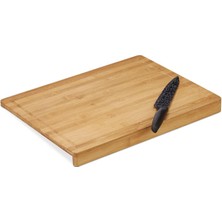 Feyza Design Bambu Kesim Tahtası, Ayaklı, 35X24 Cm, Sunum ve Doğrama Için Ideal