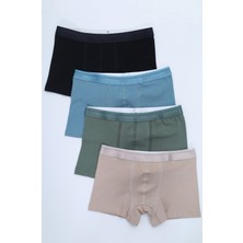 Toontoy Erkek Çocuk Pamuklu Lastikli Boxer - 4'lü Paket - TK24827