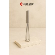 Feyza Design 31 cm Paslanmaz Çelik Top Uçlu Balon Tel Çırpıcı, Mutfak Için Çok Amaçlı