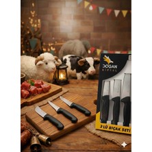 Doğan Çiftel 3'lü Bıçak Seti (Kurbanseti)