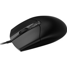CoverZone Kablolu Ofis Mouse 1000 Dpı Optik Sensör 78G Hafif Ergonomik Tasarım Sessiz Tıklama USB Bağlantı Abs Gövde Dayanıklı Bilgisayar Laptop Uyumlu Siyah Fare | Ajazz NJ01