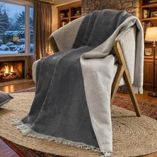 Özdilek Tek Kişilik Pamuk Battaniye K.gri-A.gri