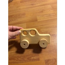 Totoro Atölye Çift Pencereli Klasik Ahşap Oyuncak Araba