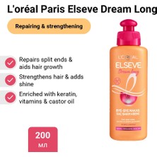 L'oréal Paris Elseve Dream Long Saç Bakım Kremi 200 ml Onarıcı Etki ile Kırık Uçları Giderir