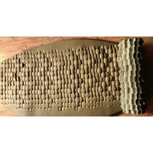 Feyza Design 10 cm Doku Rulosu Silindir, Seramik & Polimer Kil Desen Oklavası, Geometrik