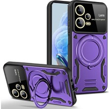 isiltikidsmoda Newface Xiaomi Redmi Note 12 Pro 5g Kılıf Joy Lens Standlı Kapak - Mor