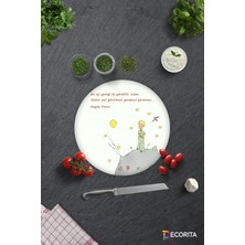 Feyza Design Küçük Prens Temalı Cam Kesme Tablası, 32CM, Şık ve Fonksiyonel Tasarım