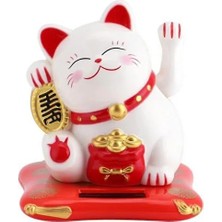 No Name Maneki Neko El Sallayan Şans Kedisi Solar Panelli - 7.5 cm