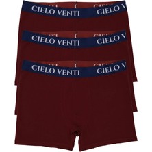 Cielo Venti Night Collection | 3'lü Organik Pamuk Erkek Boxer | Kraft Kutu