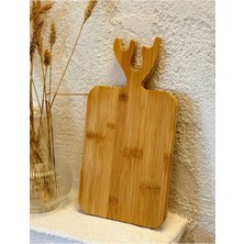 Feyza Design Bambu Geyikli Ahşap Kesme ve Sunum Tahtası, Peynir ve Dekorasyon Için 36X20