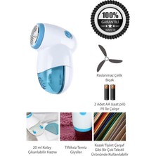 Özgürce Çok Amaçlı Pilli Tüy ve Tiftik Toplayıcı, 3 Bıçaklı, Kullanışlı Araç