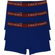 Cielo Venti Night Collection | 3'lü Organik Pamuk Erkek Boxer | Kraft Kutu