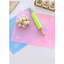 Feyza Design Büyük Boy Silikon Hamur Açma Matı 50X40CM, Kaydırmaz ve Kolay Kullanım
