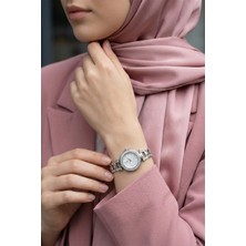 inStyle Taş Çerçeveli Gümüş Kadın Kol Saati