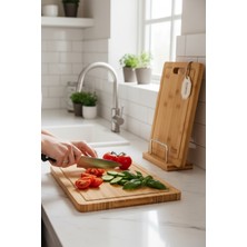 Feyza Design Bambu Kesme Tahtası 2'li Set, Doğal ve Sağlıklı Mutfak Aksesuarı