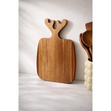 Feyza Design Akasya Geyik Model Sunum ve Kesme Tahtası, Şık ve Kullanışlı Tasarım