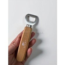 Feyza Design Bambu Saplı Metal Gazoz ve Meyve Suyu Şişe Açacağı