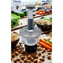 Feyza Design El Rondosu, 3 Bıçaklı, Üsten Basmalı, Pratik ve Kullanışlı Mutfak Aleti