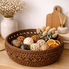 Uretti - Fethiye 9927 3070 Kağıt İp Örgü Dekoratif Sepet 21 cm – Düzenleyici Sepet