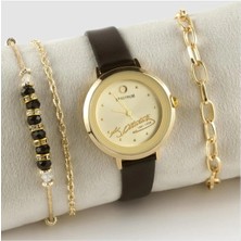 SiHako Kayışlı Bayan Kol Saati ve Bileklik Kombini