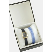 SiHako Kayışlı Bayan Kol Saati ve Kutulu Bileklik Kombini