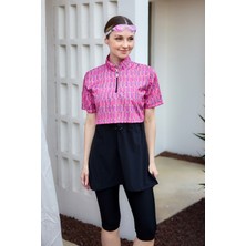 Remsa Mayo Önü Kapaklı Kısa Kollu Yarı Kapalı Tesettür Mayo SIYAH03 R5303