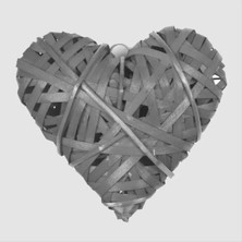 SiHako Hasır Kalp Dekoratif Süs