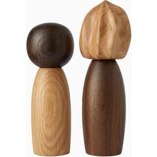 L'objet Picanto El Işçiliği, Meşe Ahşap Tuz-Karabiber Değirmeni Seti