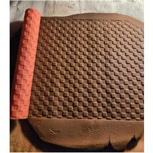 Feyza Design 17 cm Seramik ve Polimer Kil Desen Oklavası Doku Rulosu