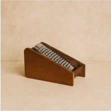 Feyza Design Akasya Ağacı Rende ile Pratik ve Şık Sarımsak Haznesi