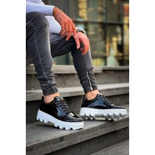 Üreticiniz KB-056 Kuback Siyah Rugan Beyaz Yüksek Taban Günlük Spor Ayakkabı 481348