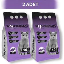 Wondersand Lavanta Kokulu Ince Tane Topaklanan Kedi Kumu 10 Lt x 2 Adet