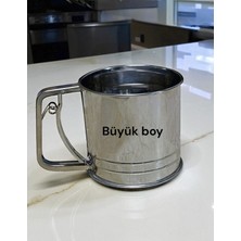 Feyza Design Büyük Boy Paslanmaz Çelik Un Eleği ve Pratik Dağıtıcı