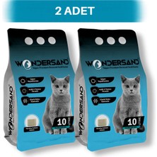 Wondersand Sabun Kokulu Ince Tane Topaklanan Kedi Kumu 10 Lt x 2 Adet
