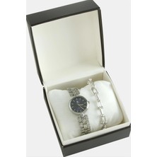 SiHako Metal Bayan Kol Saati ve Kutulu Bileklik Kombini