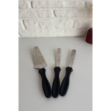 Feyza Design 3'lü Paslanmaz Çelik Pastacı Spatula Seti, Çok Amaçlı ve Dayanıklı