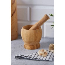 Feyza Design Doğal Bambu Ahşap Sarımsak Ezeceği Orta Boy, Sağlıklı ve Şık Tasarım