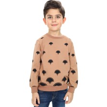 Toontoy Erkek Çocuk Relax Fit Bisiklet Yaka Baskılı Sweatshirt - 2 Iplik