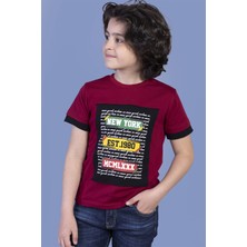 Toontoy Erkek Çocuk Baskılı Bisiklet Yaka Kısa Kollu Tişört - TK12929
