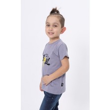 Toontoy Erkek Çocuk Baskılı Bisiklet Yaka Kısa Kollu Tişört