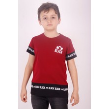 Toontoy Erkek Çocuk Baskılı Bisiklet Yaka Kısa Kollu Tişört - Renk Bloklu