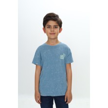 Toontoy Erkek Çocuk Baskılı Bisiklet Yaka Kısa Kollu Tişört