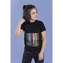 Toontoy Erkek Çocuk Baskılı Bisiklet Yaka Kısa Kollu Tişört - TK12927