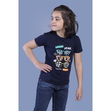 Toontoy Erkek Çocuk Baskılı Bisiklet Yaka Kısa Kollu Tişört