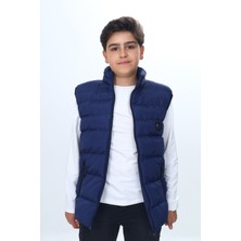 Toontoy Erkek Çocuk Su Itici Dik Yaka Fermuarlı Cepli Şişme Yelek