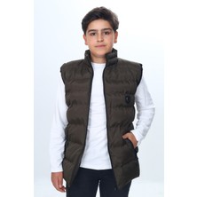 Toontoy Erkek Çocuk Su Itici Dik Yaka Fermuarlı Cepli Şişme Yelek