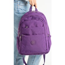 Nemo Bags Mor Unisex Sırt Çantası, Orjinal Crinkle Kumaş, Laptop Seyahat Okul Çantası, 21 Lt, 40X30CM