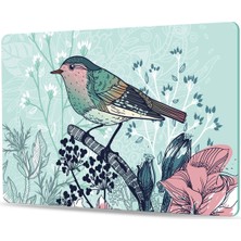 Feyza Design Kuş Çiçek Desenli Cam Kesme ve Sunum Tablası 30X40CM